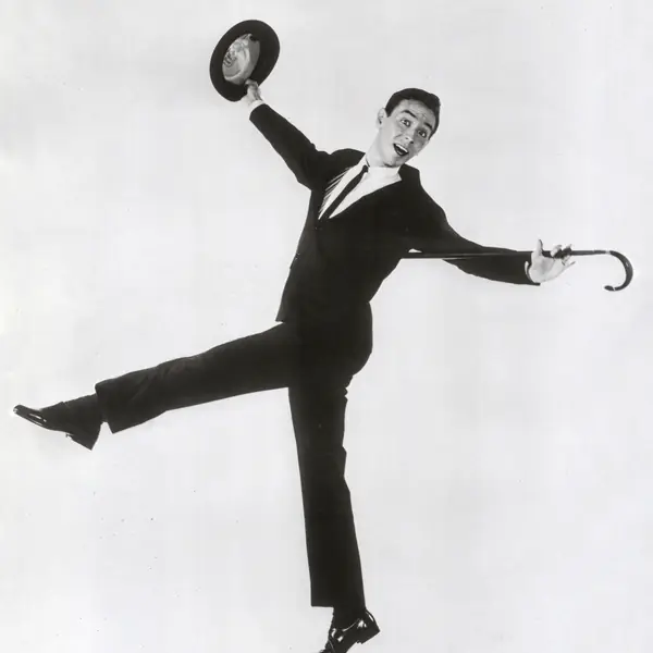 Young Dean with a derby and cane